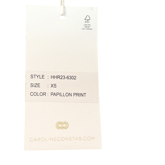 NWT Caroline Constas Multicolor Papillion Floral Print Mini Dress - Picture 6 of 9